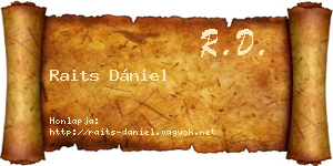 Raits Dániel névjegykártya